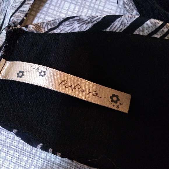 Papaya Zebra Print Sleeveless Tie Neck Blouse - Picture 2 of 3